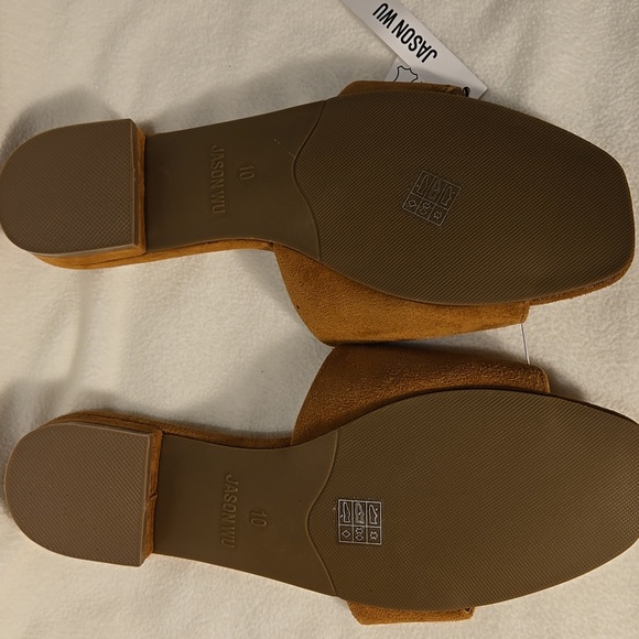 Jason Wu Brown Suede 1" Heel Slides Size 10 - Picture 3 of 6
